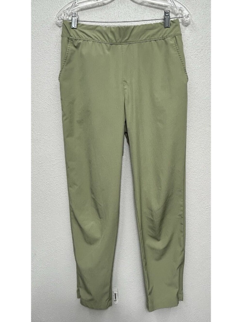 Tommy Bahama Golf Women’s Pants Medium Green Active Pull On Ankle Zip Athleisure